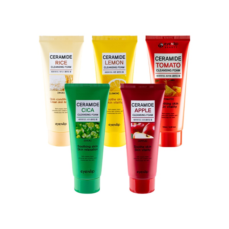Own label brand, [EYENLIP] Ceramide Cleansing Foam 100ml 5 Type  (Weight : 133g)