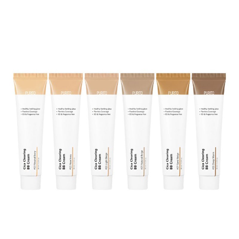 Own label brand, [PURITO] Cica Clearing BB Cream 30ml 6 Color (Weight : 49g)