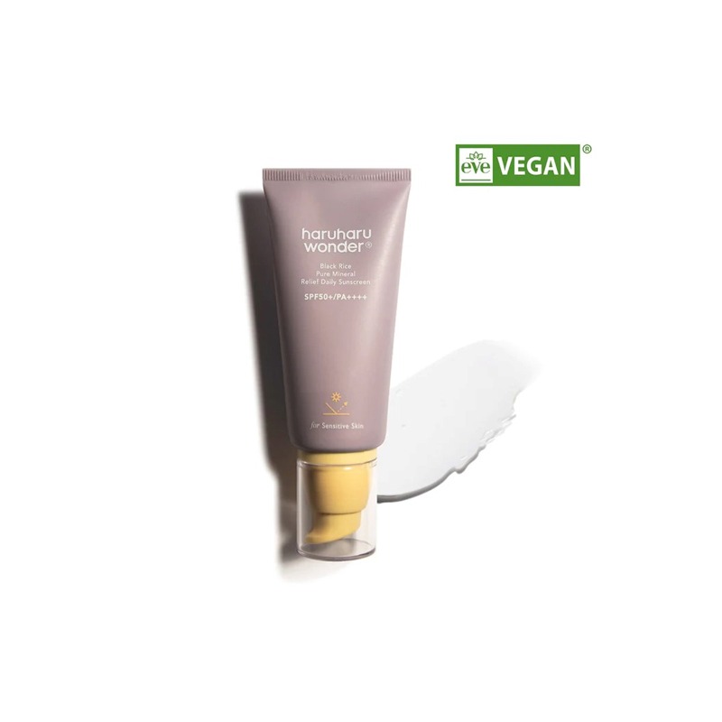 Own label brand, [HARUHARU WONDER] Black Rice Pure Mineral Relief Daily Sunscreen (SPF50+/PA++++) 50ml (Weight : 95g)